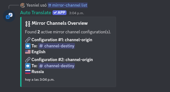 Mirror Channels: Instantly Translate and Share Messages Across Languages